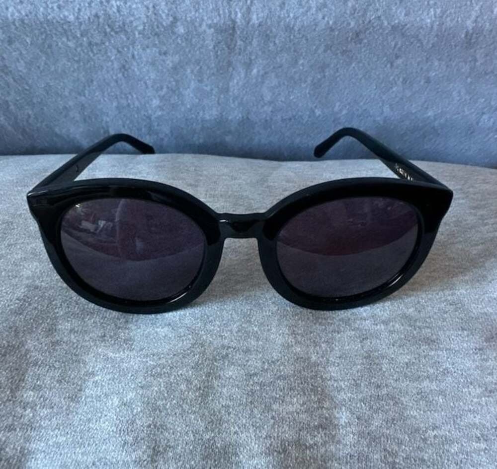 Karen Walker Super Duper Strength Black Oversized Sunglasses